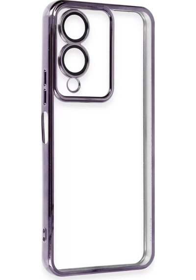 Newface Vivo Y17s Kılıf Razer Lensli Silikon - Mor
