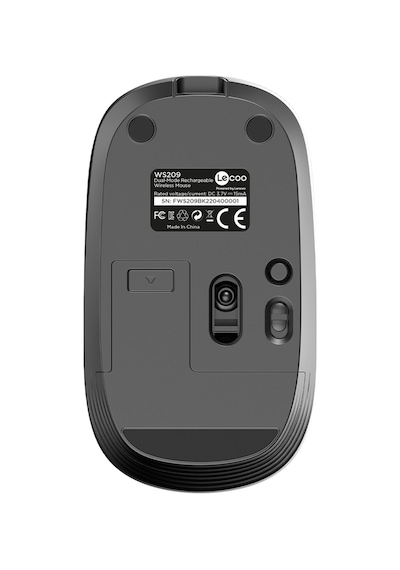 Lecoo WS209 Kablosuz 6 Tuşlu 1600DPI Çift Modlu Şarj Edilebilir Optik Mouse