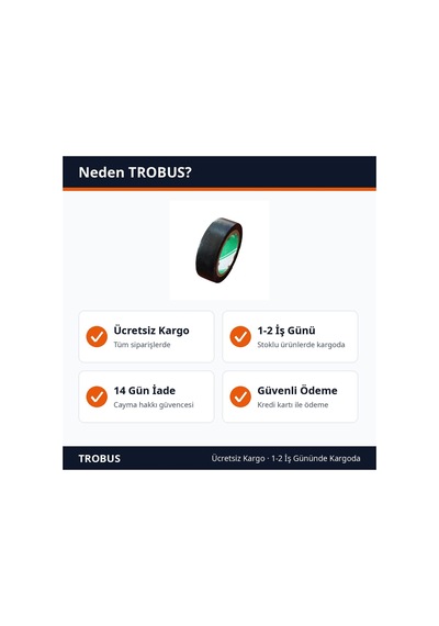 Trobus Elektrik Kablo Bandı İzole Bant 19 Mm Siyah