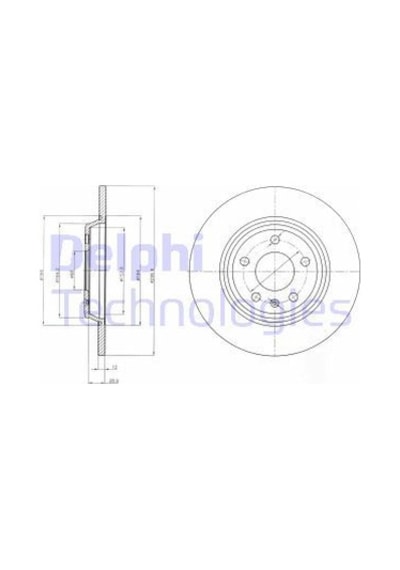 DELPHI BG4081C FREN DİSKİ ÇİFTLİ PAKET BOYALI A4 A5.A6 A7.Q5.S6.S