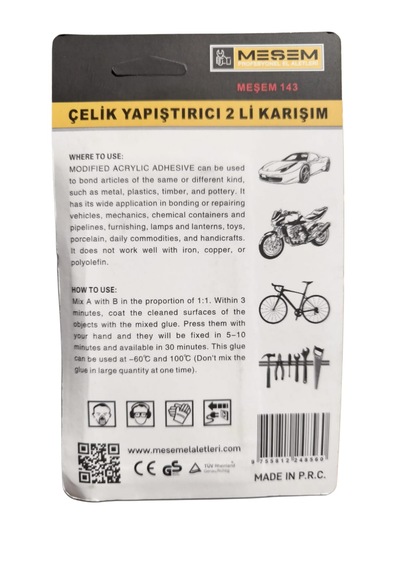 Meşem Çelik Yapıştırıcı 2'li