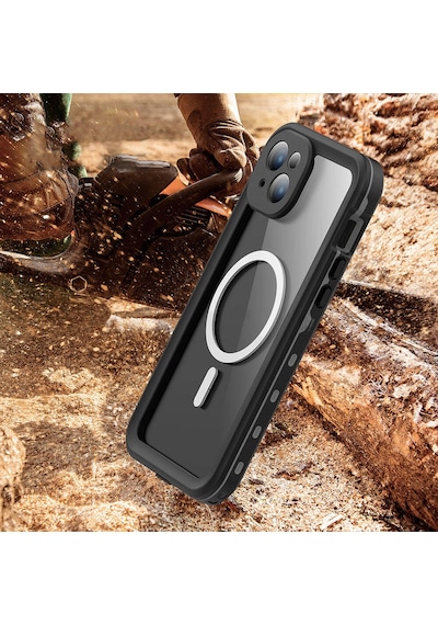 Xemu Apple Uyumlu iPhone 15 Plus 1-1 Su Geçirmez Kılıf-siyah Siyah