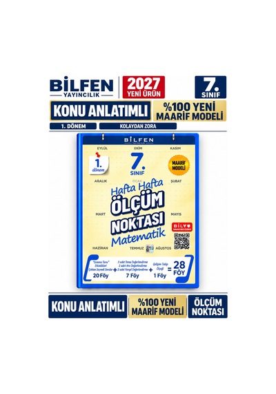 Bilfen 7.sınıf Ölçüm Noktası 2027 Fen-türkçe %100 Maarif Model Bağlamsal Soru Bankası Seti