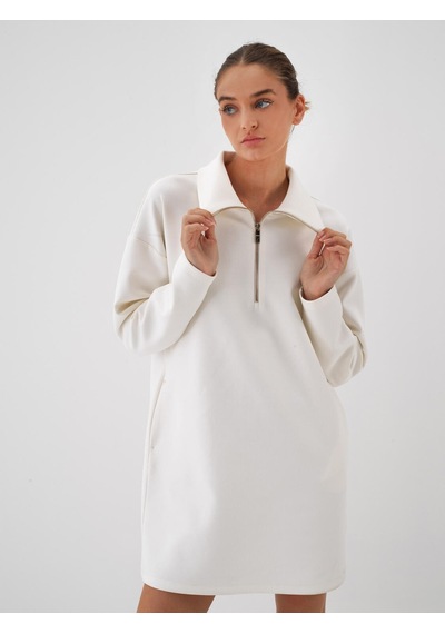 Xint Ekru Oversize Pamuklu Elbise 286227