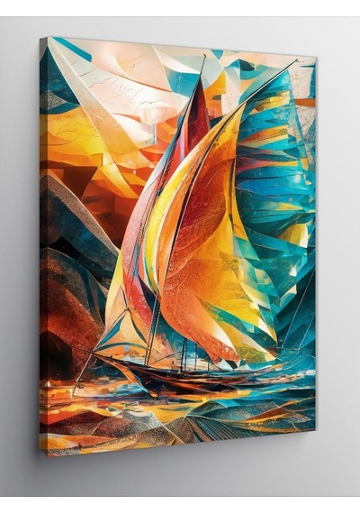 Kanvas Tablo Sarıyer Yelkenli Gemi 50cmx70cm