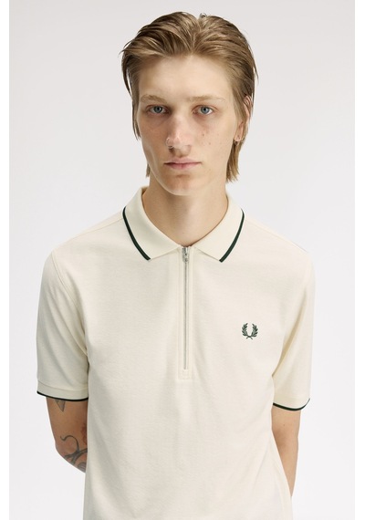 Fred Perry M2383 Crepe Pique Erkek Polo Tişört Ekru