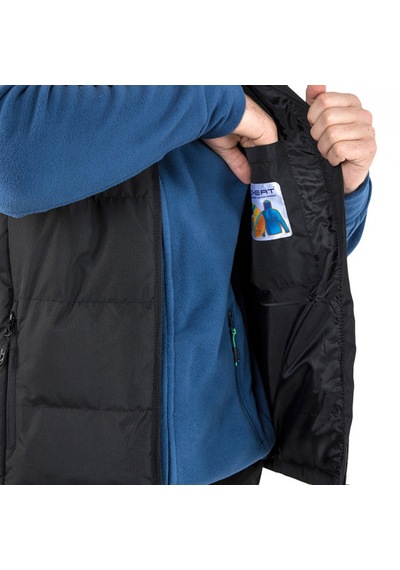 Trespass Clasp Padded Gilet Erkek Yelek Siyah Siyah