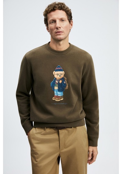 Lufian Mıles Erkek Sweatshirt Kahverengi Kahverengi 112030201100400