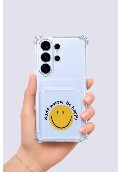 Samsung Uyumlu Galaxy S26 Ultra Kartlıklı Gülücük Desenli Kılıf - Hs08372426-4787 Renkli Renkli