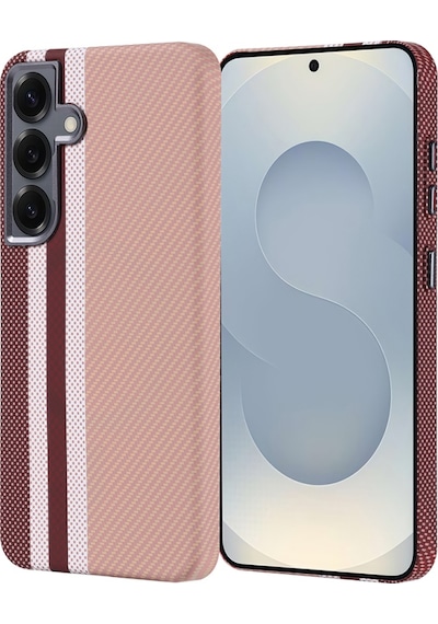 Samsung Galaxy Uyumlu S25 Kılıf Ultra İnce Karbon Tasarımlı Ve Magsafeli Cabix Premium Kapak Gold
