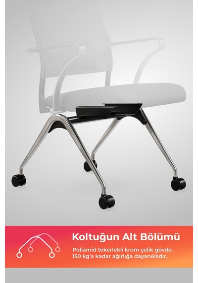 Ergolife Sit Air 24/7 M4-281k - Fileli, Krom, Tekerlekli, Toplantı, Ofis, Bekleme Sandalyesi - 697.5d.1.662 Siyah Ergolife Sit Air 24/7 M4-281k - Fileli, Krom, Tekerlekli, Toplantı, Ofis, Bekleme Sandalyesi - 697.5d.1.662 Siyah