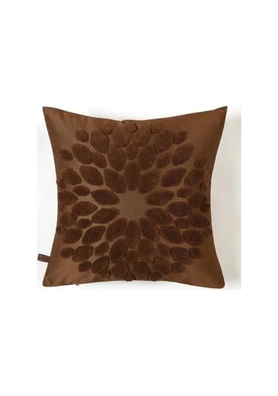Bohem Özel Tasarım Punch Panç Desen Kare Dekoratif Kırlent Kılıfı 43x43 Cm Flower Taba Sku: Zeusb09sy3ydww 50 x 50