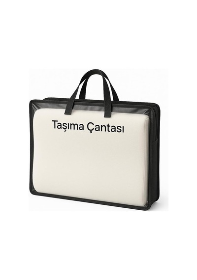 Boyun Destekli Visko Ortopedik Yastık, Ergonomik Tasarım, Taşıma Çantalı