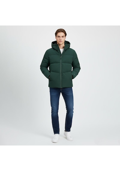 Jack & Jones Jack&jones Global Puffer Erkek Yeşil Mont Yeşil