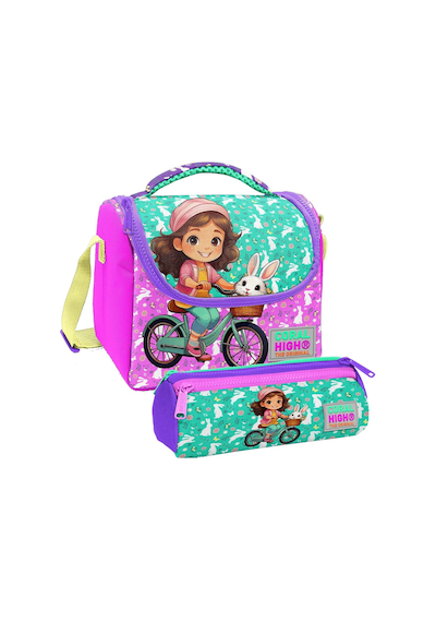 Coral High Kız Çocuk Yeşil Pembe Bisikletli Kız Thermo Beslenme Çantası Ve Üç Bölmeli Kalem Çantası Seti Yeşil - Pembe Coral High Kız Çocuk Yeşil Pembe Bisikletli Kız Thermo Beslenme Çantası Ve Üç Bölmeli Kalem Çantası Seti Yeşil - Pembe