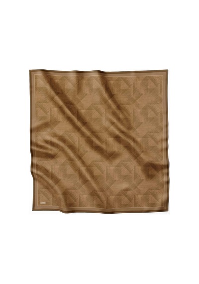 Belli İpek Eşarp - 4201-42 Camel Twill