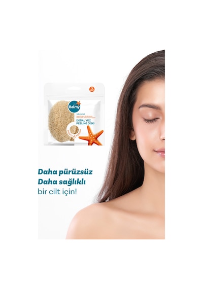 3 Adet Balmy 3'lü Doğal Kabak Peeling Diski Çok Renkli