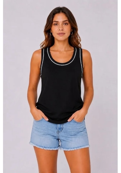 Valensdesign 3 Lü Kolsuz Sporcu Atlet Seti Yazlık Bisiklet Yakalı - Mint Yeşili, Siyah, Bej Çok Renkli