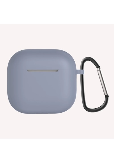 Apple Uyumlu AirPods 4 Zore Standart Silikon Kılıf Lavendery Gray