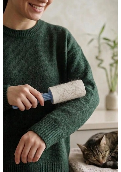 Myclean 60 Yaprak Tüy Toplama Bant Rulosu Kedi Ve Köpek Tüyü Toplayıcı Rulo Elbise Temizleme