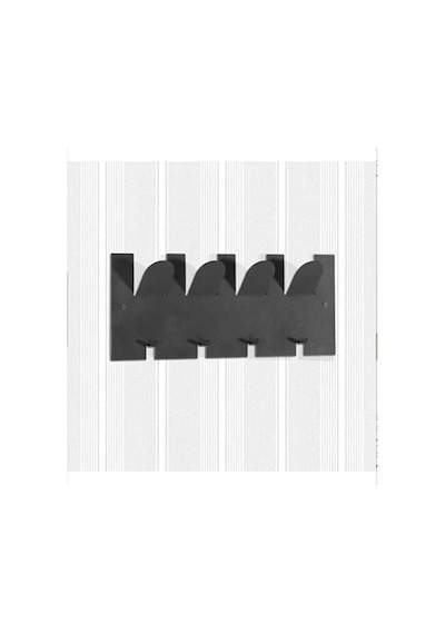 Metal Siyah 2 Katlı Duvar, Mutfak, Banyo Havlu Askısı 40x15 Cm Me Diğer