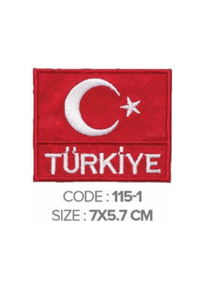 Ütü İle Yapışan Arma Patch Türk Bayrağı En:7cm Boy:5.7cm 1 Adet - 691582606