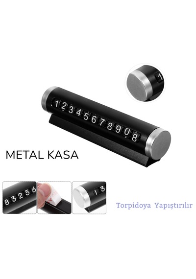 Pm2 Araç Tel Numaratör Metal Kasa Oto Park Tel Çevirmeli Rakamlı