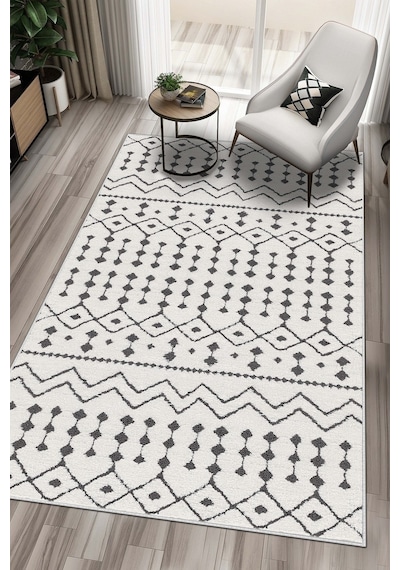 West Home Dijital Baskı Yıkanabilir Kaymaz Taban Leke Tutmaz Mutfak Halısı Salon Halısı Ve Yolluk Wh 491 White