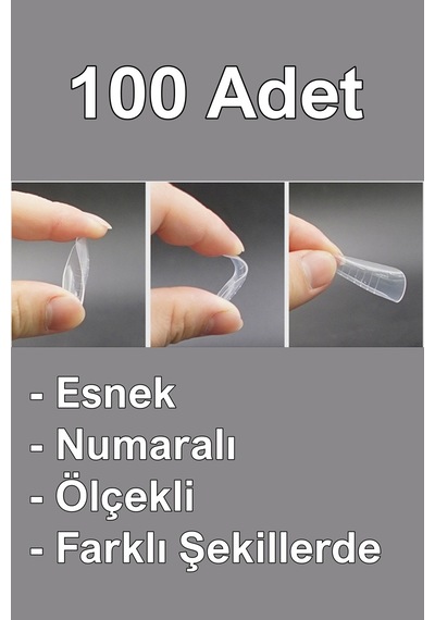 10 Farklı Boy 100 Adet Ölçekli Poly Jel Kalıp Tips Farklı Şekillerde Poly Jel Kalıp Tips V52-sadecetırnak 10 Farklı Boy 100 Adet Ölçekli Poly Jel Kalıp Tips Farklı Şekillerde Poly Jel Kalıp Tips V52-sadecetırnak