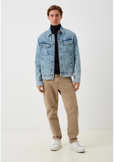Erkek Tam Balıkçı Boğazlı Triko Lacivert Slim Fit Pamuklu Sık Örme Kazak Ncs Jeans 3003 Lacivert