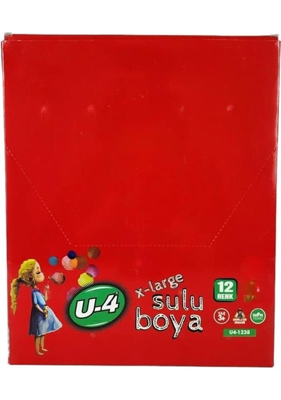 U-4 Sulu Boya 12 Renk X-large X 1 Adet Çok Renkli
