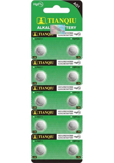 Tıan-quı 1,5v Ag-1 Alkalin Düğme Pil 10'lu