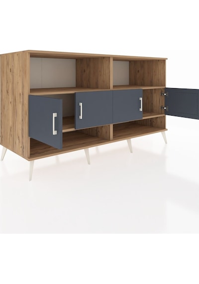 Kronos Konsol 4 Raflı 4 Kapaklı 176x59x99 Çam-antrasit/çam Çam-antrasit/çam Kronos Konsol 4 Raflı 4 Kapaklı 176x59x99 Çam-antrasit/çam Çam-antrasit/çam
