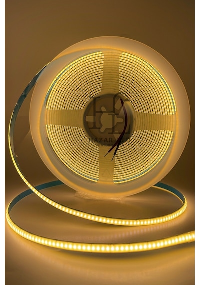 5 Volt 5mm 400 Ledli İnce Esnek Cob Şerit Led Gün Işığı 3000-3200k Ip20 5 Metre