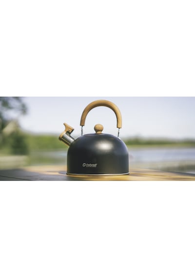 Outwell Tea Break Kettle Lux 1.8 Litre M Black Düdüklü Çaydanlık Demlik Siyah