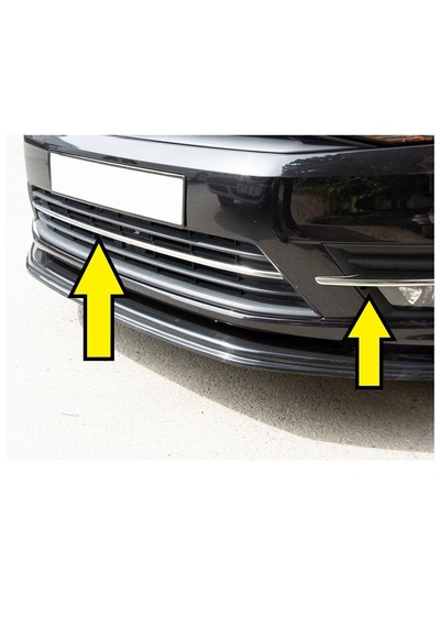 Vw Caddy Krom Ön Tampon Çıtası 2015-2020 Arası 3 Prç