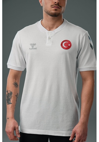 Hummel Armin Milli Takım Bebe Yaka Tişört Beyaz