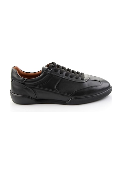 Siyah Hakiki Deri Erkek Sneaker E01396002403 Siyah
