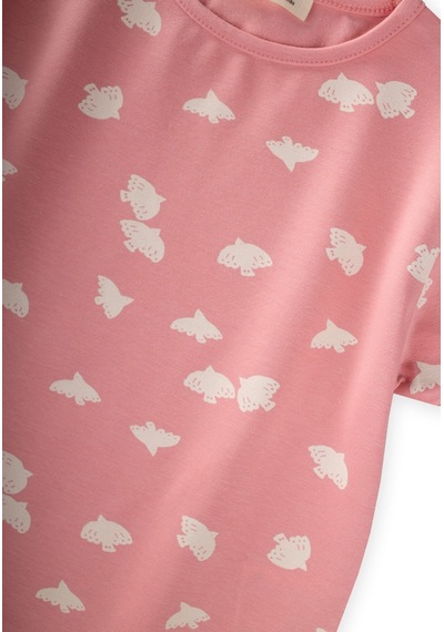 Cigit Taytlı T-shirt Takım 1-7 Yaş Pembe