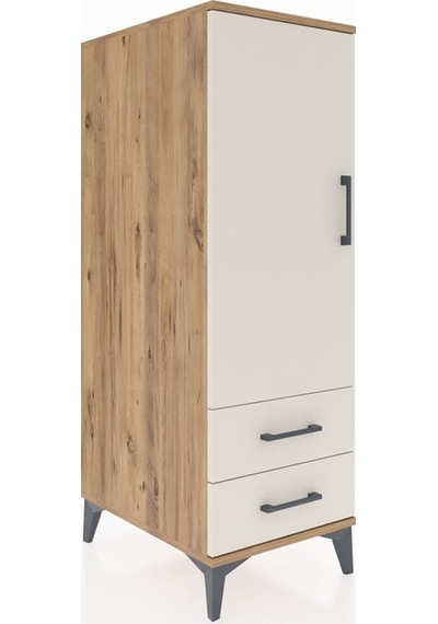 Kronos Dolap 3 Raflı 2 Çekmeceli Tek Kapaklı 44x59x134 Çam-ay... Çam