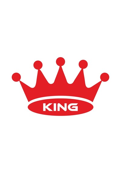King Yazılı Kral Tacı Oto Sticker Kırmızı 21 13 Cm