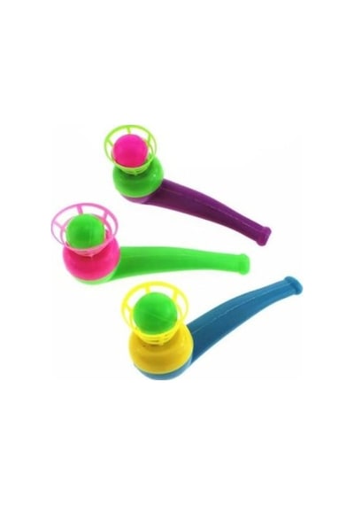 Karne Hediyesi 10 Set Pipo Şeklinde Üflemeli Top Ve Tebrik Kartı