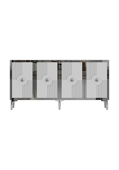 Ka1526bts Pega Konsol Ve Tv Sehpası Beyaz-traverten-silver 150cm