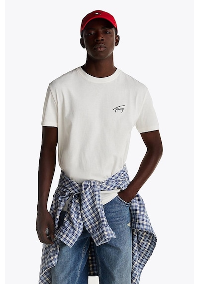 Tommy Jeans Erkek Tişört-dm0dm21140 Beyaz