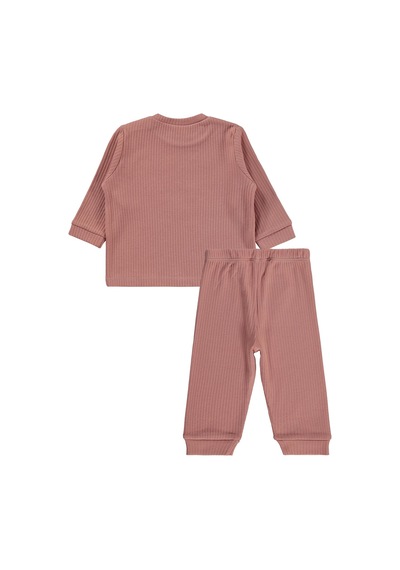 Civil Baby Tavşan Baskılı 6-18 Ay Pijama Takımı - Pembe Gülkurusu