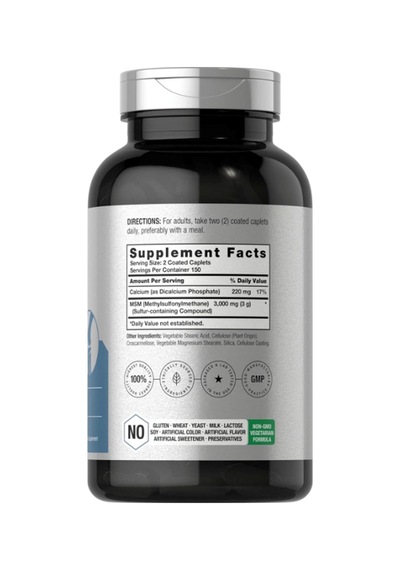 Horbäach Msm 3000mg 300 Coated Taplets Methylsulfonylmetha...