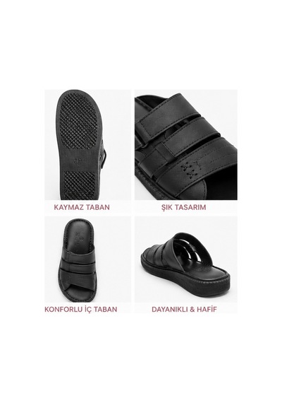 N Napa Shoe Np.2431.siyah.deri Terlik
