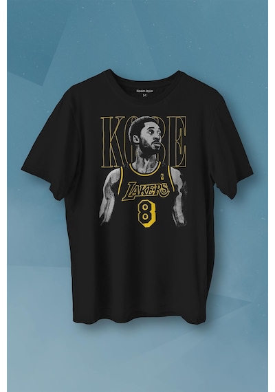 Kobe Bryant Los Angeles Lakers No 8 Basketball Baskılı Tişört Unisex T-shirt 001