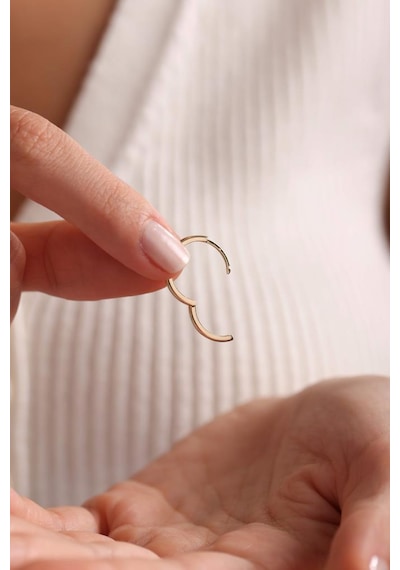 Altın Du Z Oval Halka Ku Pe 1.6 Cm 2mm
