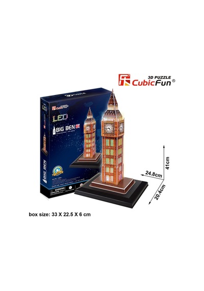 Cubic Fun 3D 28 Parça Puzzle Big Ben Saat Kulesi - Ingiltere Led